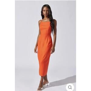 ASTR Open Back Linen Blend Dress